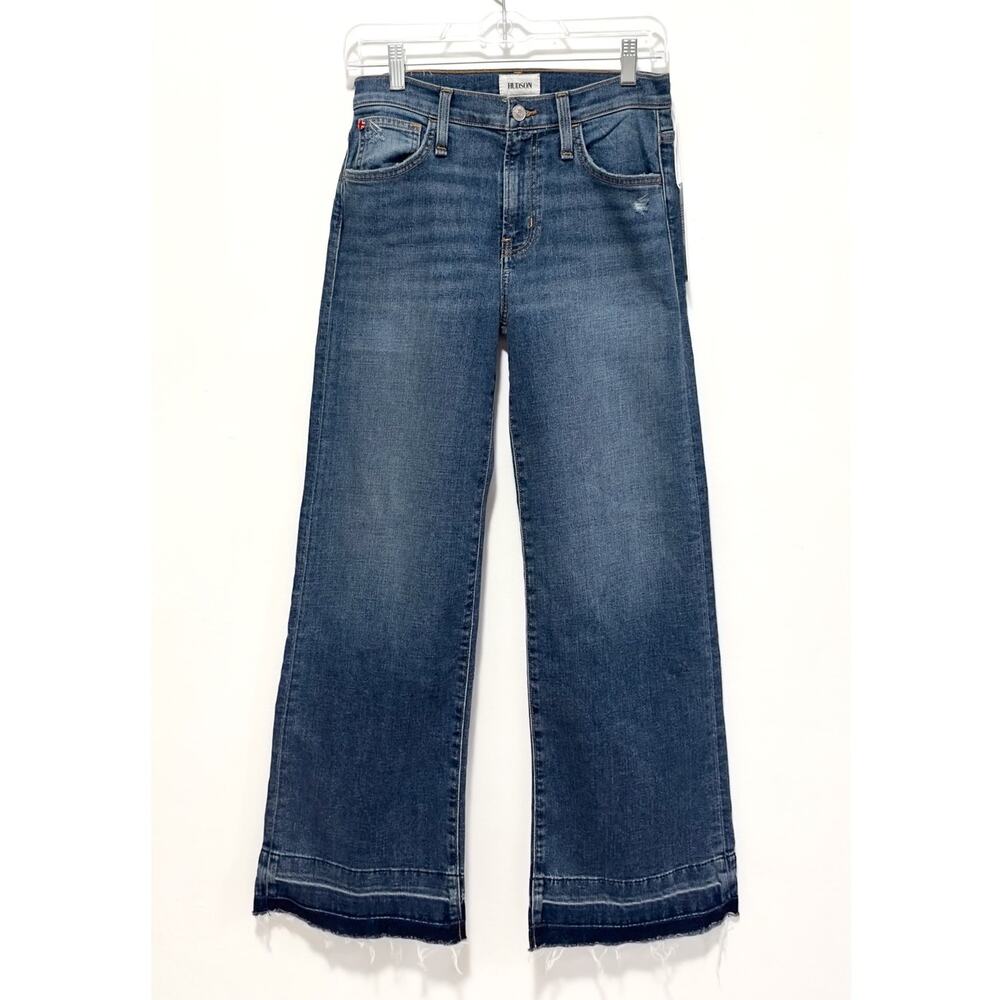 NWT: Hudson - Rosalie High Rise, Wide Leg, Dark Wash, Ankle Jeans (25")